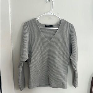 Gray V-Neck Women's Sweater